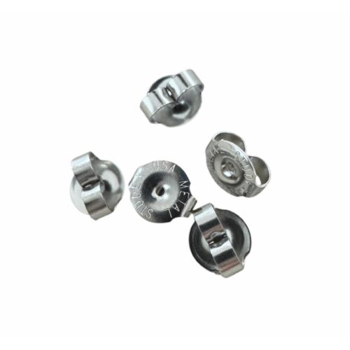 Steel Palladium Ear Studs – Hypoallergenic, 6 mm (Set of 10)