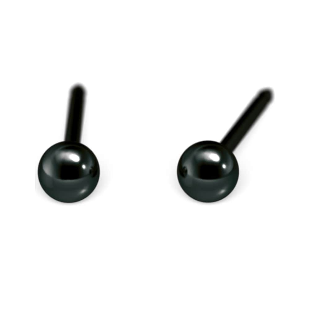 Studex black ball earrings, 4mm, 7517-0300
