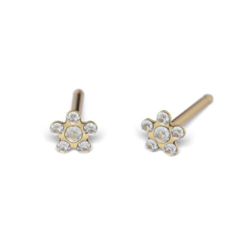 Studex Gold-Plated Baby Daisy Crystal Earrings, 3mm, 7581-6004