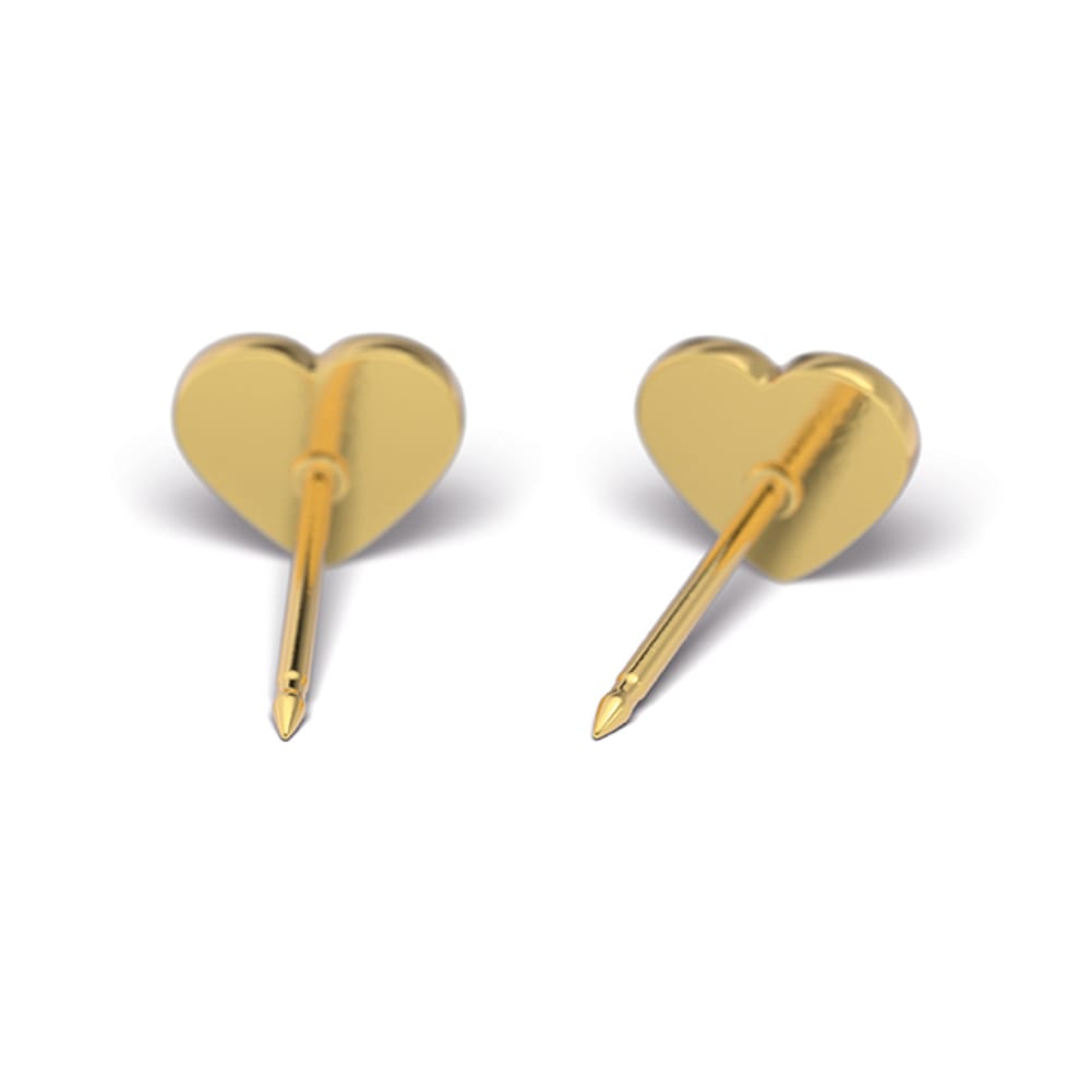 Studex Gold-Plated Heart - Glitter red earrings, 5mm, 7523-3567 - Image 2
