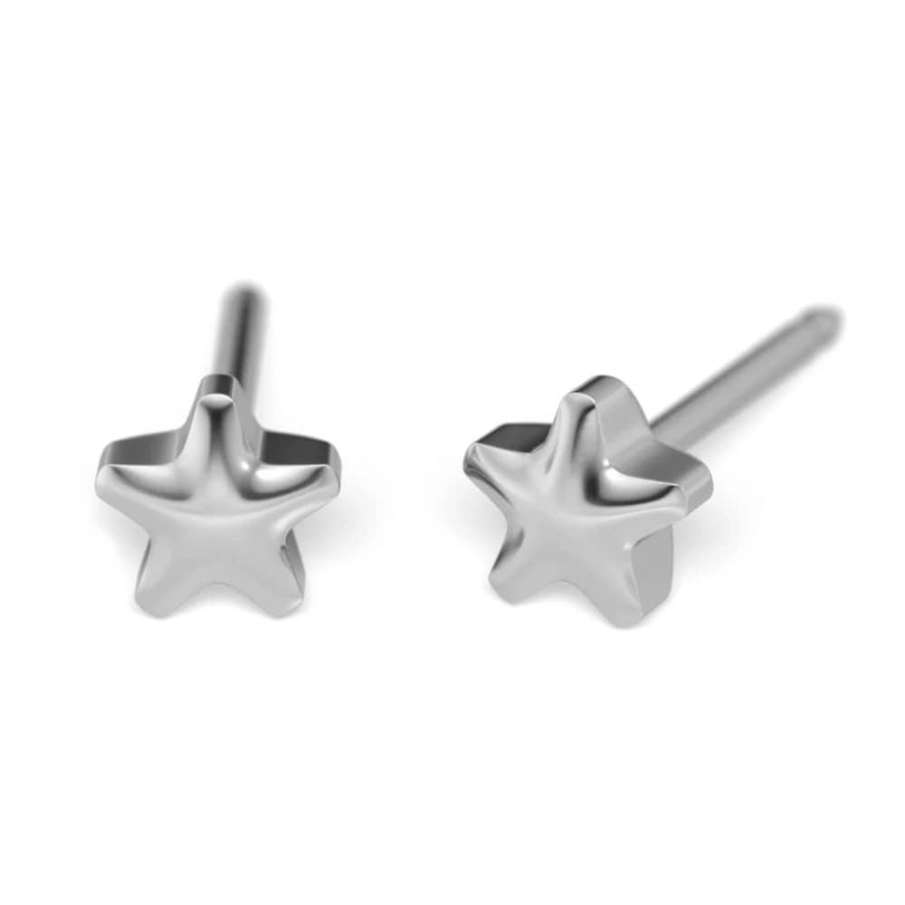 Studex silver (steel) 4mm Star Earrings 7512-0501