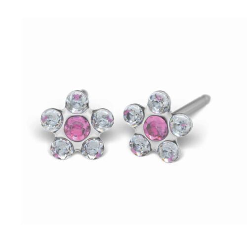 Studex steel April Crystal & October Rose Earrings, 5mm, 7512-6410