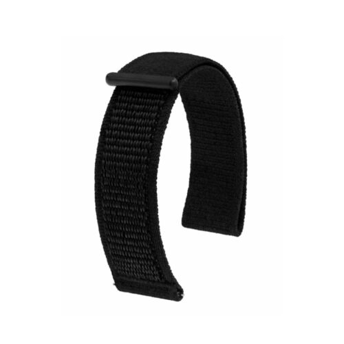 Velcro Black Watch Strap Soft, Elastic & Versatile, 20 mm