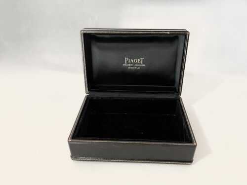 Vintage Piaget black watch box 1970s