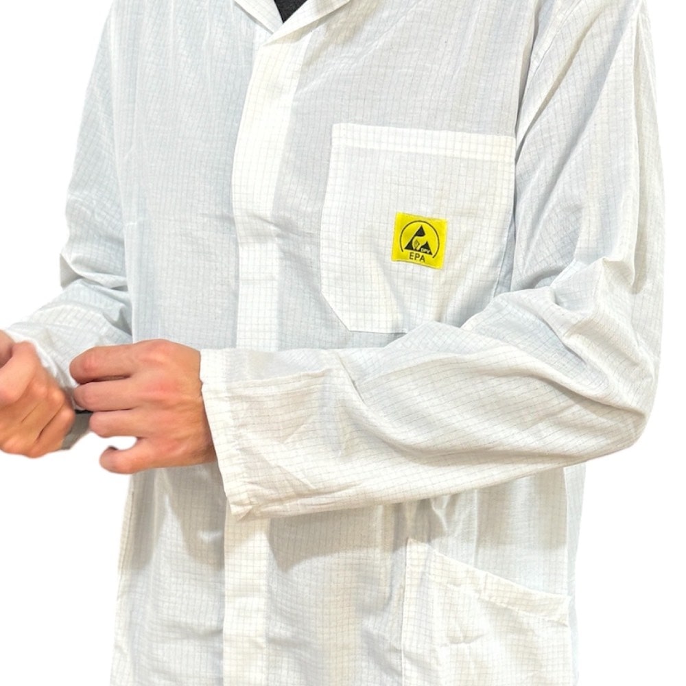 Work coat antistatic for watchmakers, white, size L - Image 2