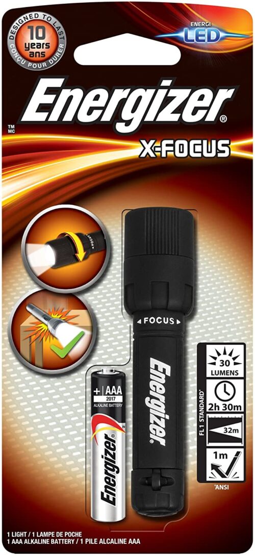 Energizer X Focus Torch with a 1 x AAA battery included