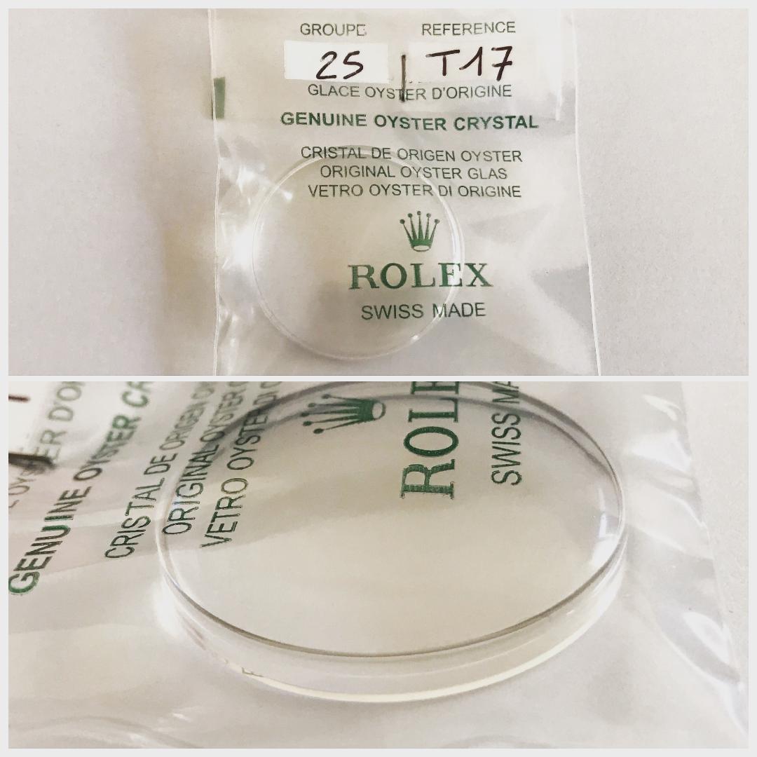 New Rolex 6538, 5510 25-T17 dome crystal glass (old production)