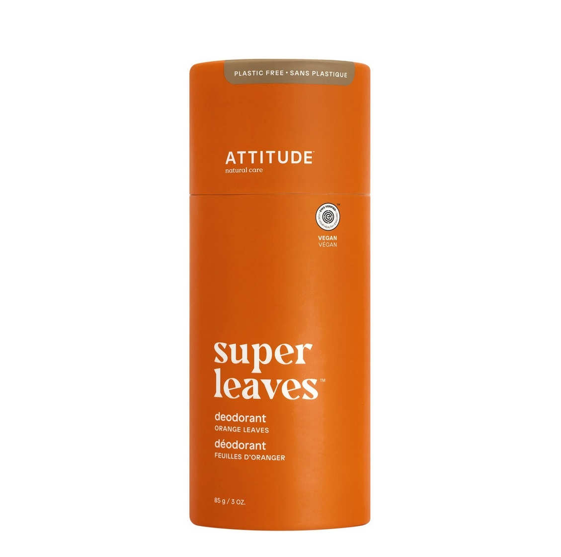 ATTITUDE Super Leaves, Plastic Free Deodorant, Orange Leaves