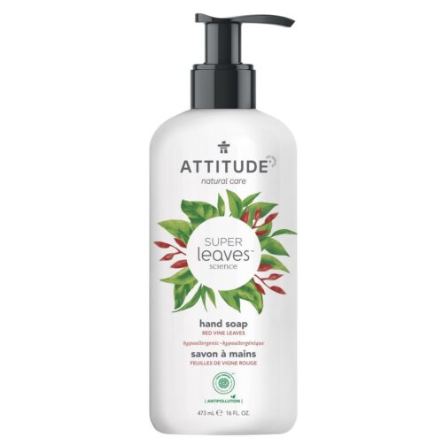 Liquid Hand Soap, Red Vine Leaves and Pomegranate, Super leaves, ATTITUDE
