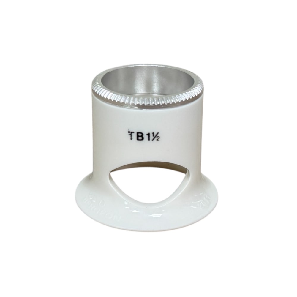 Bergeon 2611-TB-1.5 loupe, white, biconvex, ventilation port, magnification x6.7