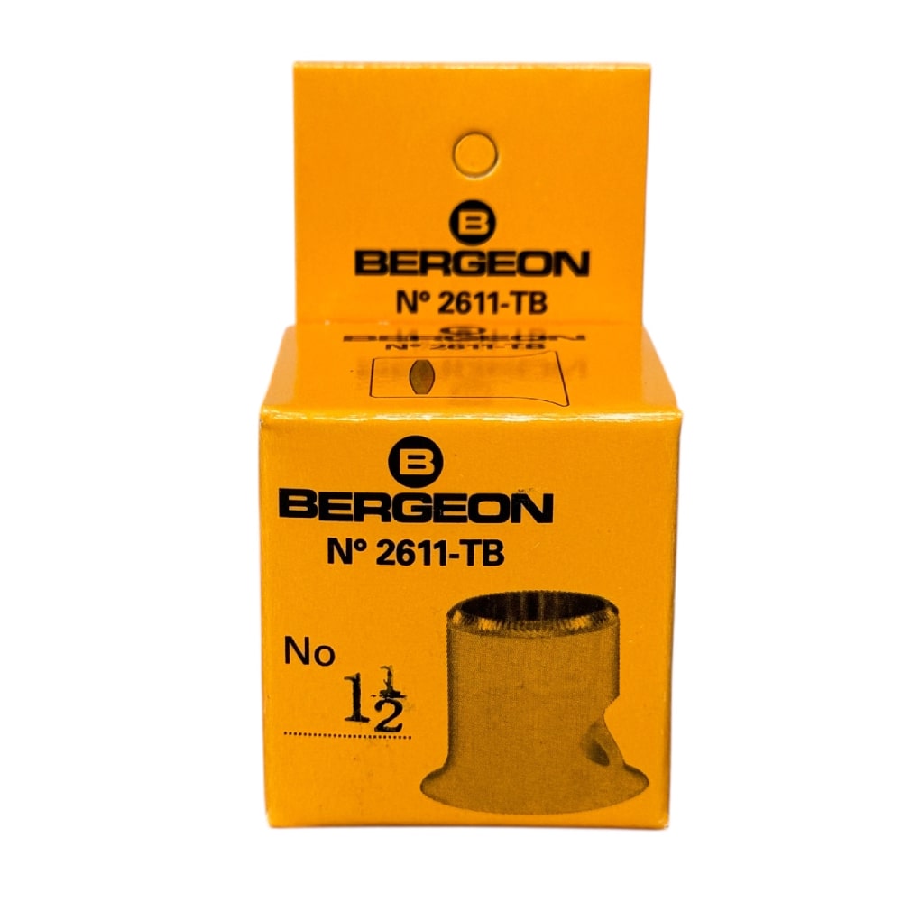 Bergeon 2611-TB-1.5 loupe, white, biconvex, ventilation port, magnification x6.7 - Image 3