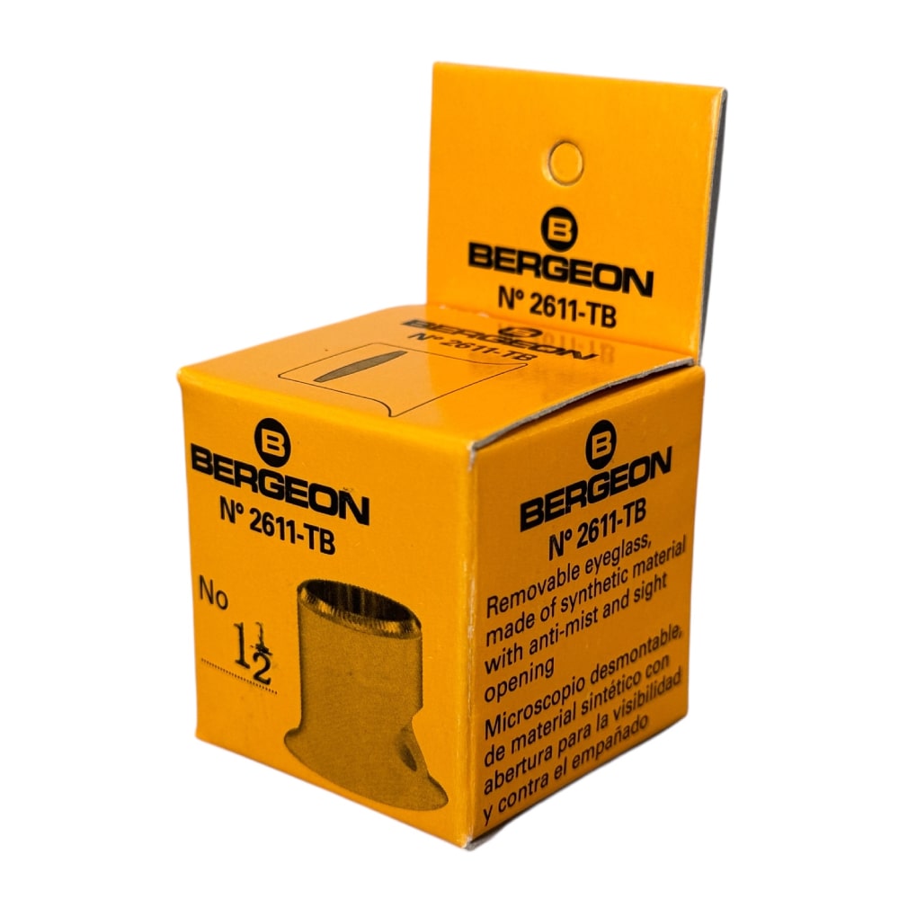 Bergeon 2611-TB-1.5 loupe, white, biconvex, ventilation port, magnification x6.7 - Image 5
