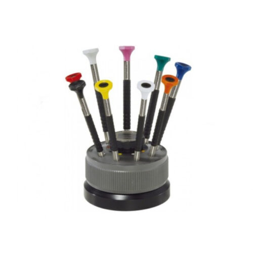 Bergeon 6899-S09 ergonomic screwdrivers on a rotating base