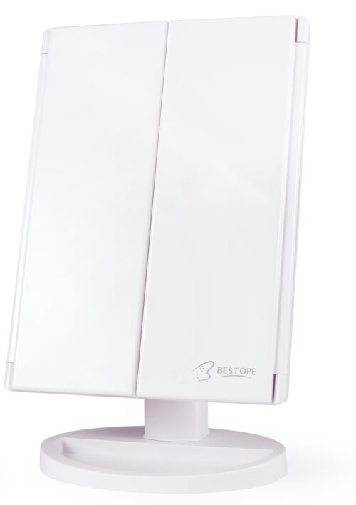 Bestope Cosmetic Makeup Mirror with LED Lights - White