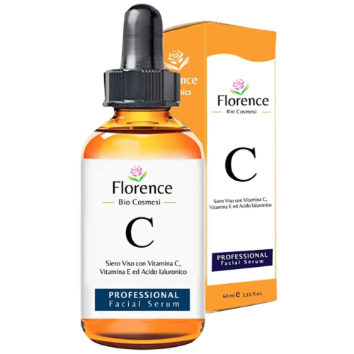 Organic Vitamin C Serum & Hyaluronic Acid for Face, Neck and Eye contour 60 ml. Florence Organics