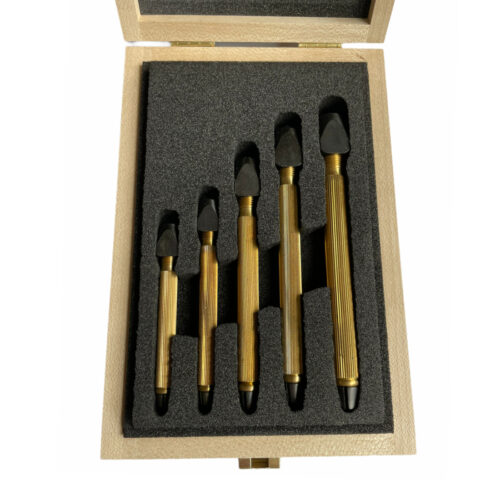 Boley assortment of 5 pin vices with square adjustment