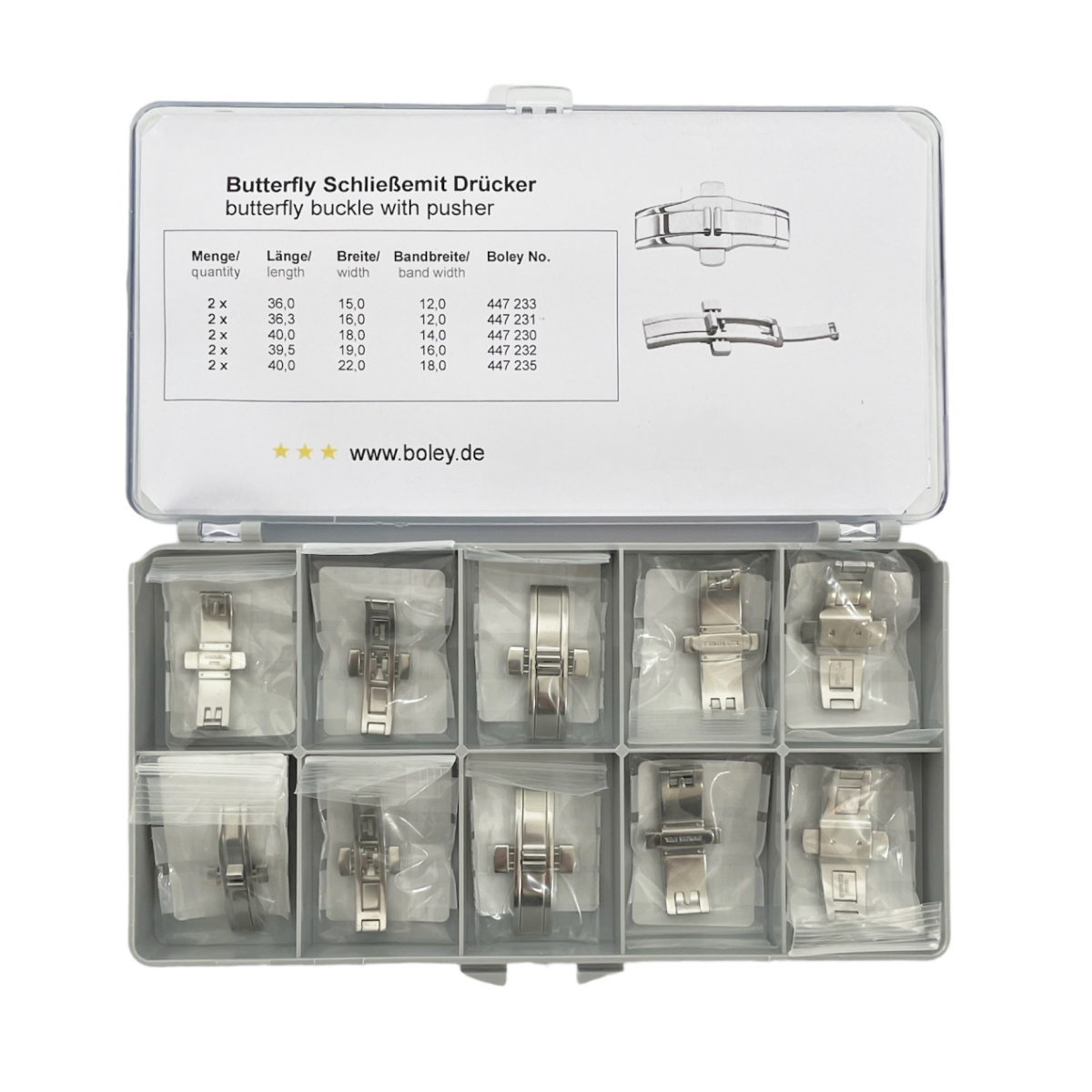 Butterfly bracelet stainless steel clasps set of 10 pcs