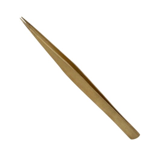 Buzzufy B10 brass long watchmaker tweezer, non-magnetic, 140 mm