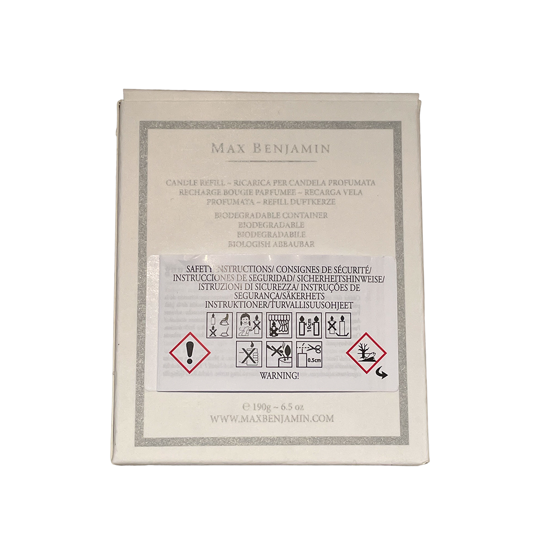 French Linen Water Luxury Natural Candle Refill – Max Benjamin - Image 3