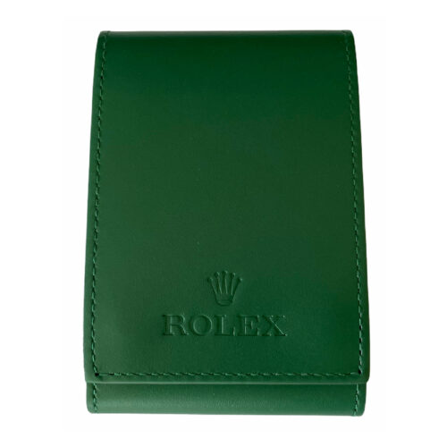 Green watch leather Rolex travel pouch