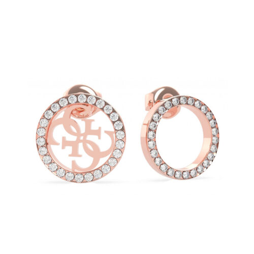 Guess women's rose gold earrings with SWAROVSKI stones UBE79100