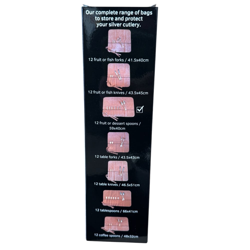 Hagerty Silver Guard Cutlery Rolls A119004, cutlery roll for 12 silver fruit or dessert spoons - Image 4