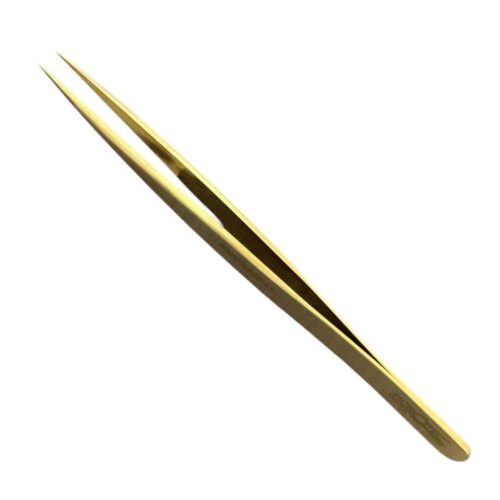 Horotec MSA12.303-B5 brass strong pointed tweezer, 100% anti-magnetic, 125mm