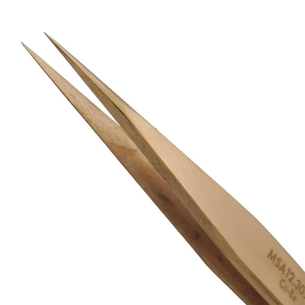 Horotec MSA12.305-3 precision tweezer in beryllium copper, Anti-Magnetic, 120 mm - Image 2