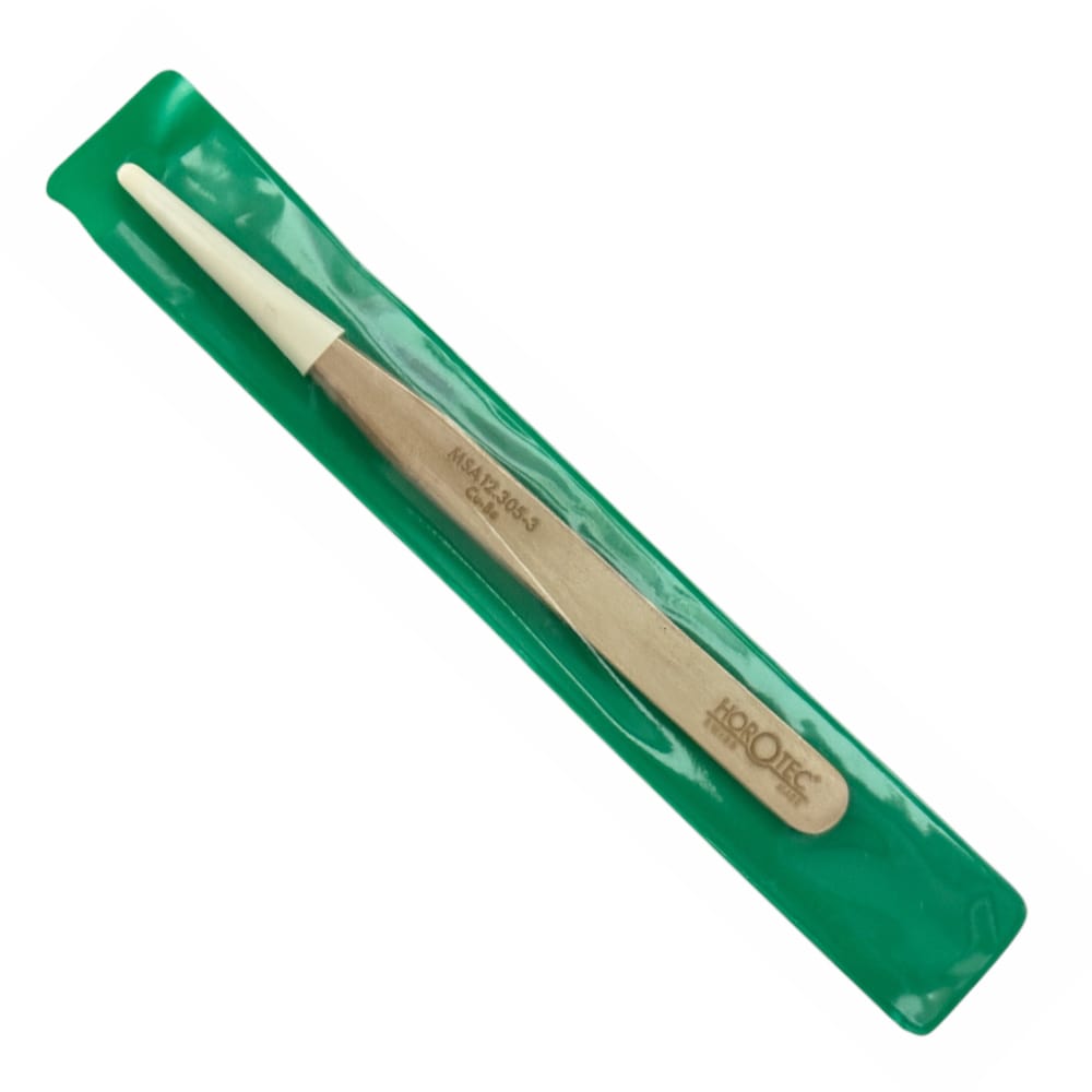 Horotec MSA12.305-3 precision tweezer in beryllium copper, Anti-Magnetic, 120 mm - Image 3