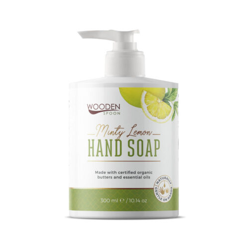 Natural Hand Soap Minty Lemon Wooden Spoon 300 ml