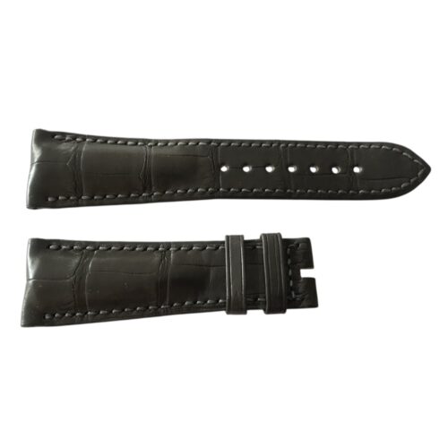 New Heuer Carrera alligator dark grey leather strap 22mm
