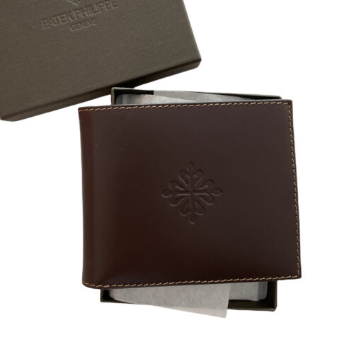 New Patek Philippe brown leather wallet