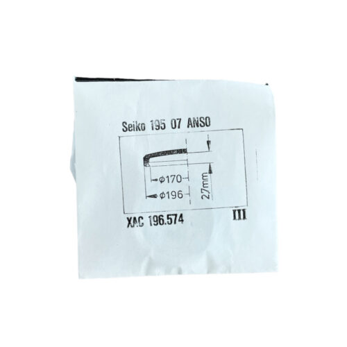 New Seiko XAC 196.574 crystal glass 19507ANS0 with chromed ring