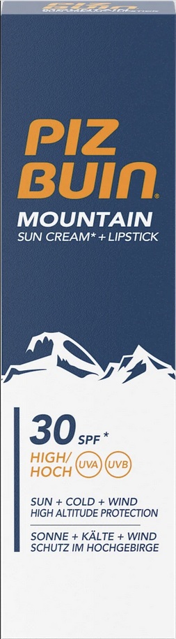 Piz Buin Mountain Sun Cream SPF 30 (20ml) + Lipstick SPF 30 (2.3ml)