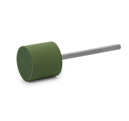 Polisher Eveflex green brush, cylinder, Ø 14 x 12 mm, very soft, grain fine