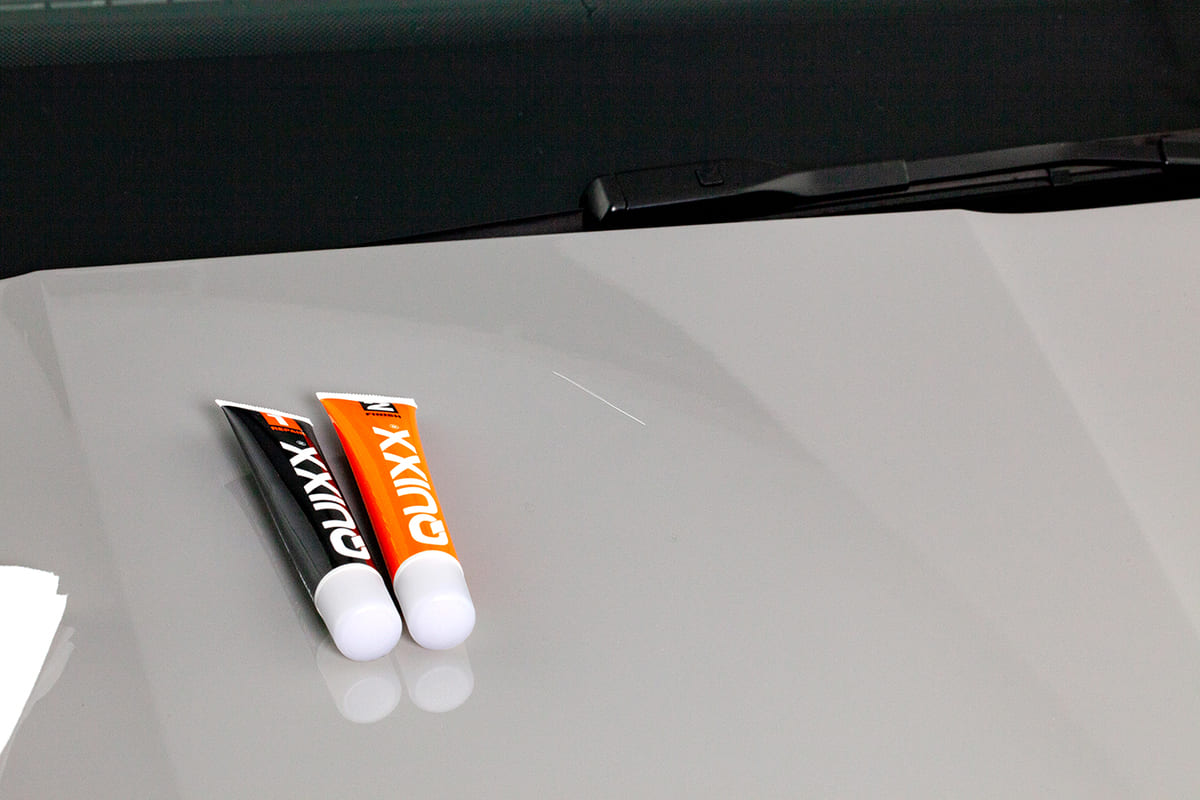 QUIXX Paint Scratch Remover Kit (Ref. 00070) – 2-Step Repair System with Repair No.1 + Finish No.2, Polishing Cloths & 3000-Grit Sandpaper, Made in Germany - Image 4