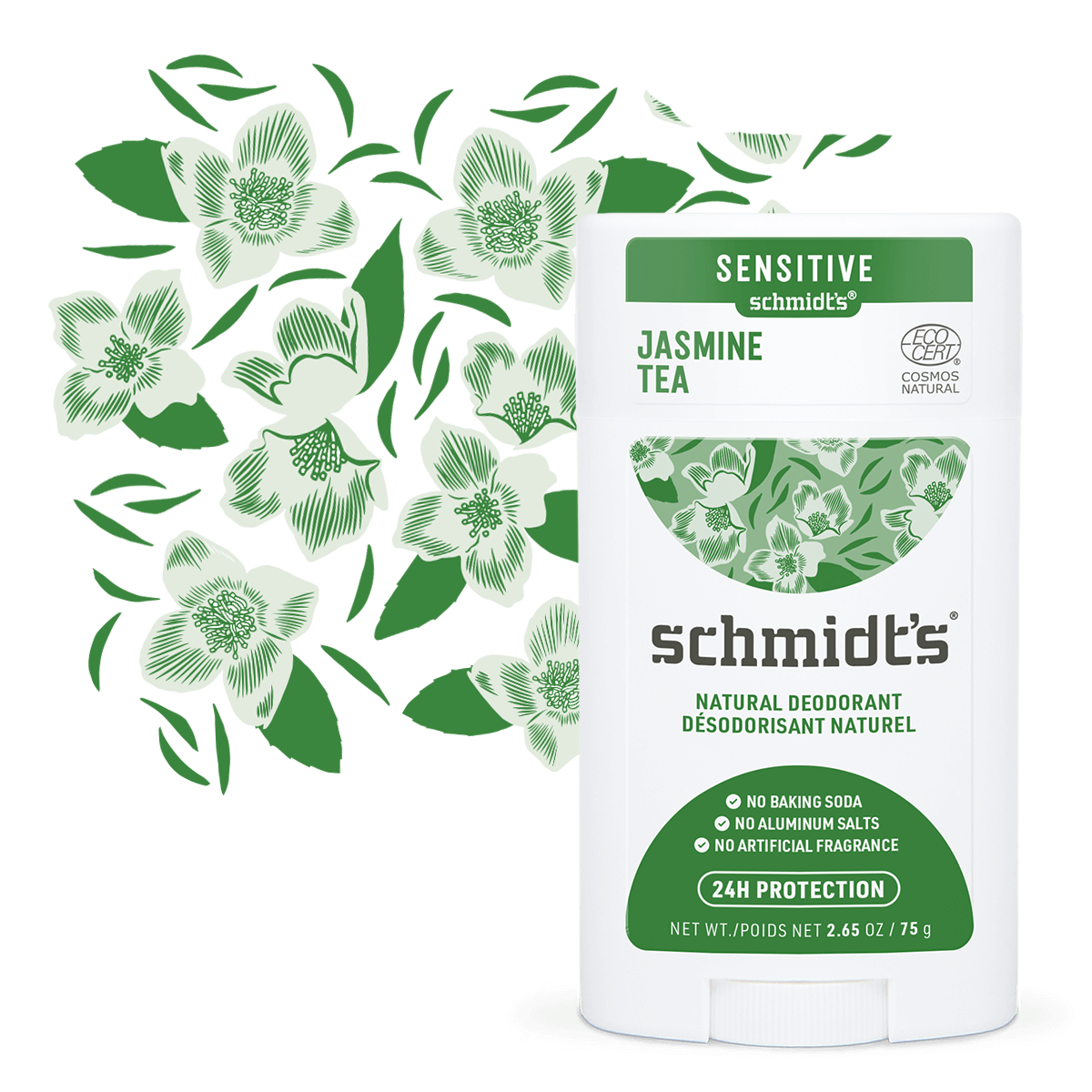 Schmidt's Naturals Sensitive Skin Deodorant Stick - Jasmine Tea - Image 2