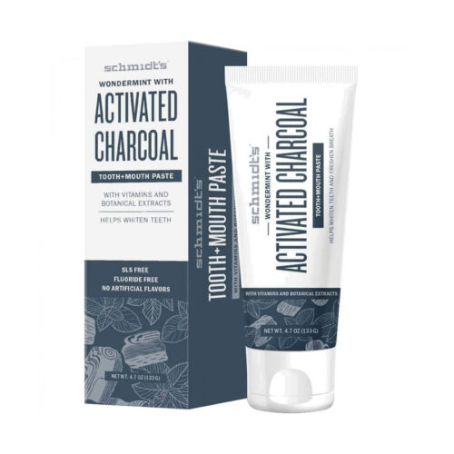 Schmidt's Naturals Activated Charcoal with Wondermint® tooth+mouth paste 133g