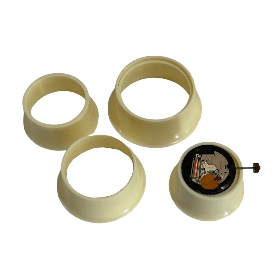 Set of 12 plastic movement holders with different size - Image 3