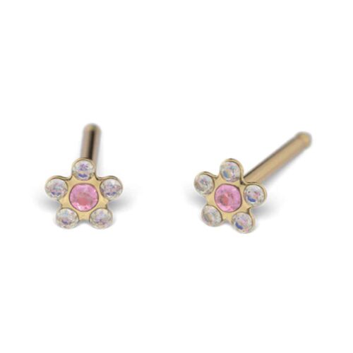 Studex Gold-Plated October Rose Flower Earrings, 3mm 7581-6510