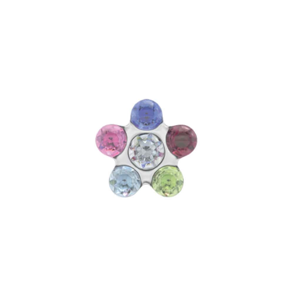 Studex steel Rainbow Daisy Flower Earrings, 5mm 7512-6213 - Image 3