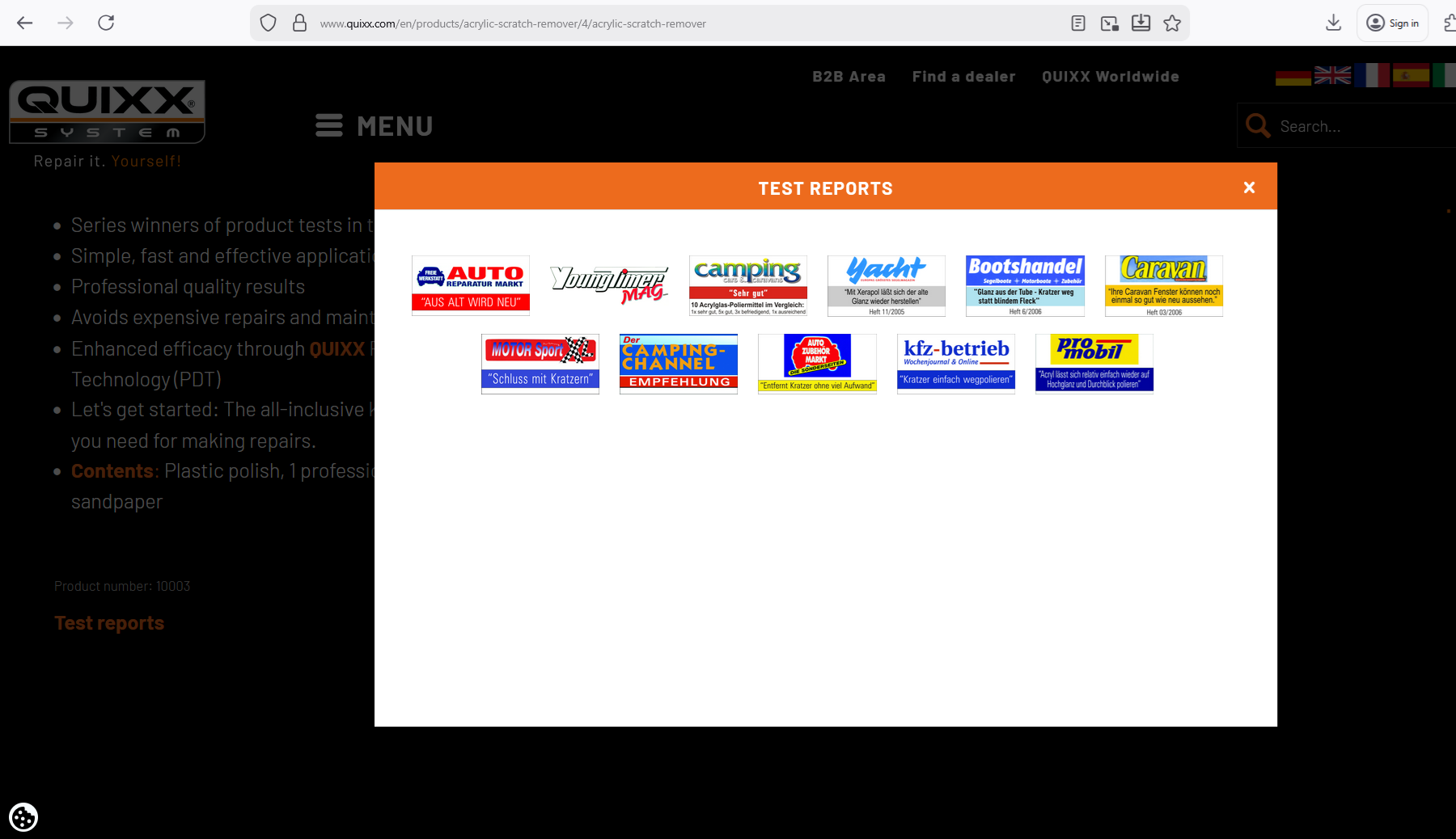 QUIXX Acrylic Scratch Remover, Scratch & Scuff Remover for Acrylic & Plexiglass Surfaces on Cars, Motorcycles, Boats, Caravans & Household Items, ref. 10003, Made in Germany, - Image 19