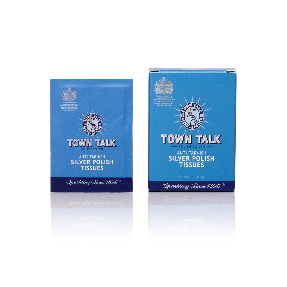 Town Talk anti-tarnish silver polish tissues 10 pcs in box