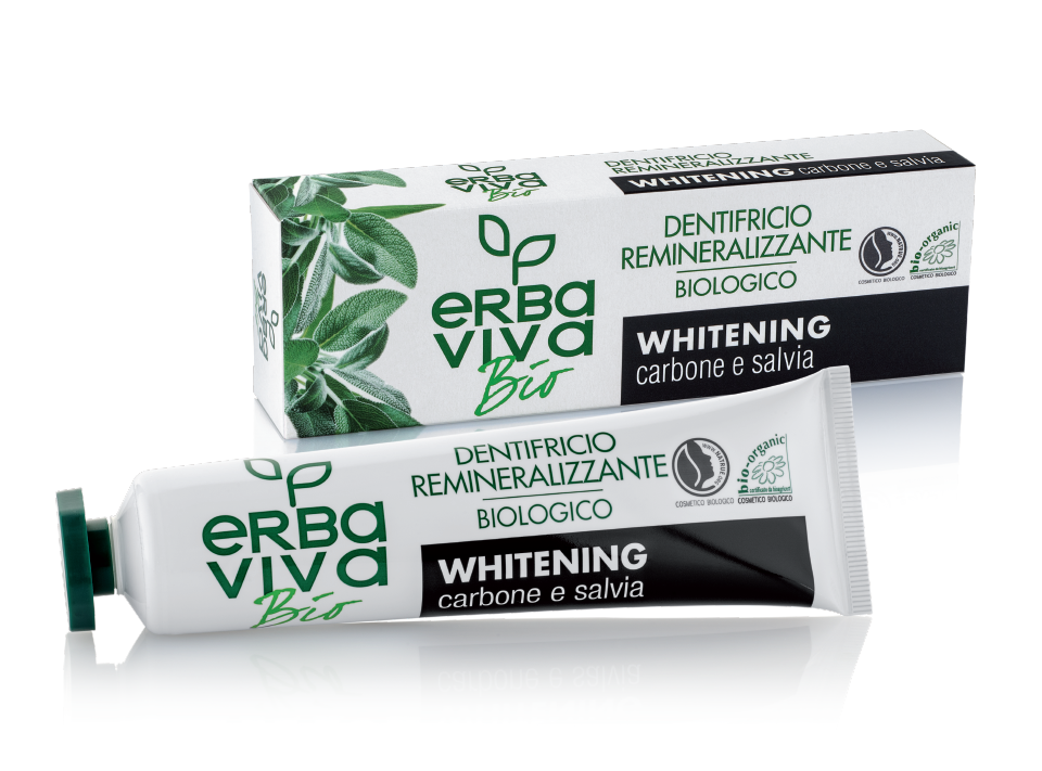 Erba Viva Bio - Organic Toothpaste with Charcoal and Sage 75 ml