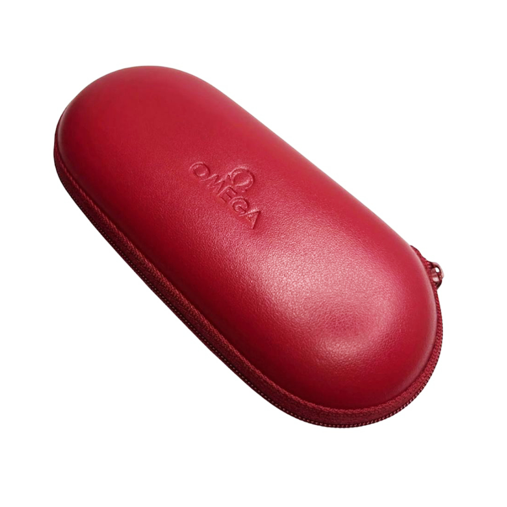 Omega Red Travel Watch Case – Zippered, Foam Insert for 1 Watch