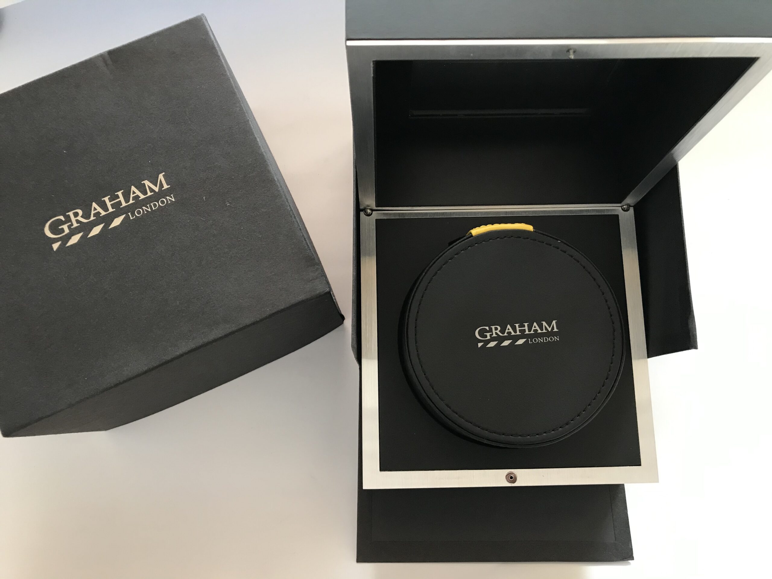 Graham London black watch box case inner/outer - Image 3