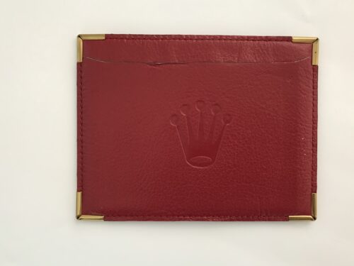 Vintage Rolex leather red card holder