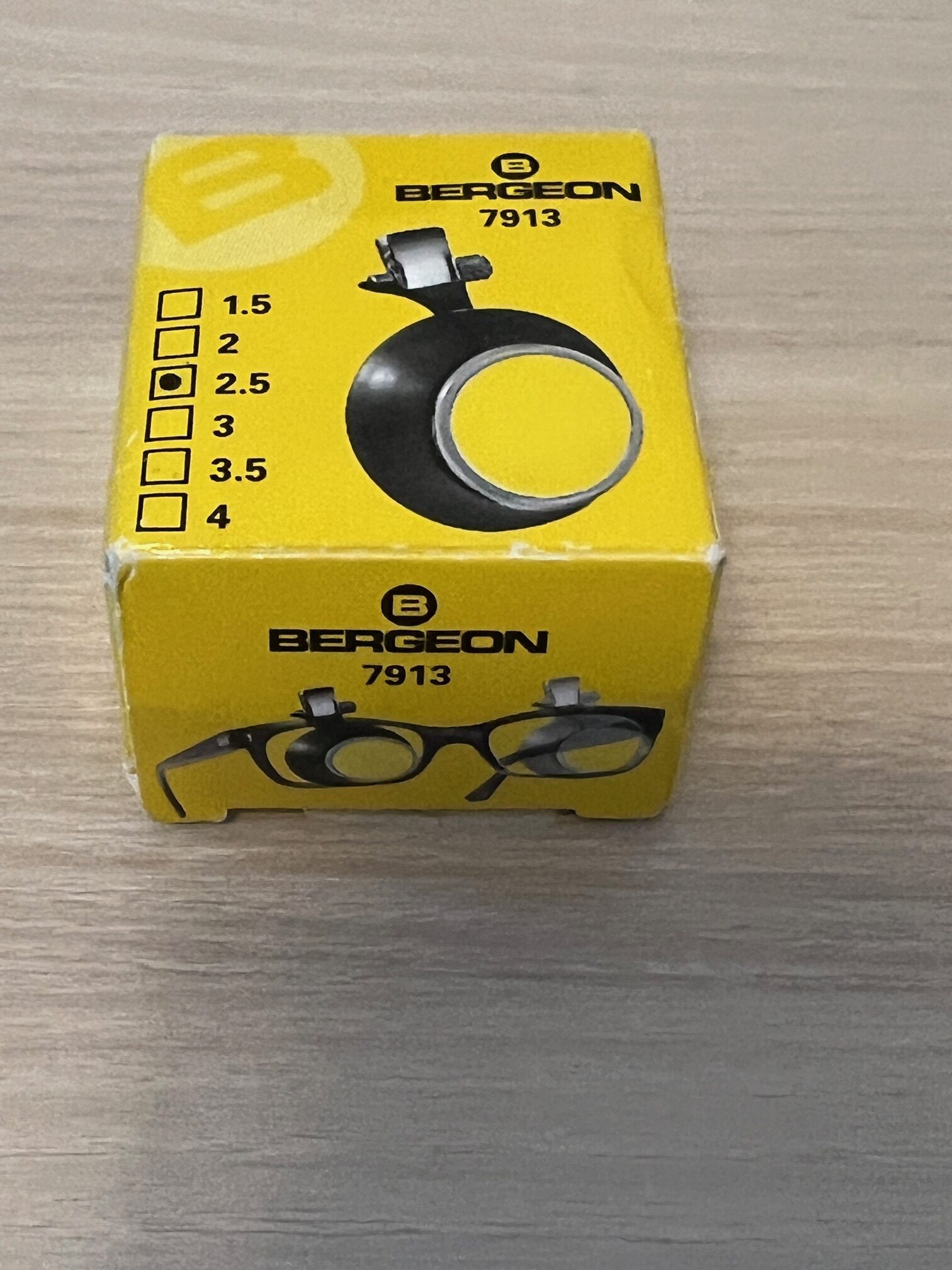 DAMAGED PACKAGE: Bergeon 7913-2.5 eyeglass watchmaker loupe with clip 4x, SEE PHOTOS - Image 7