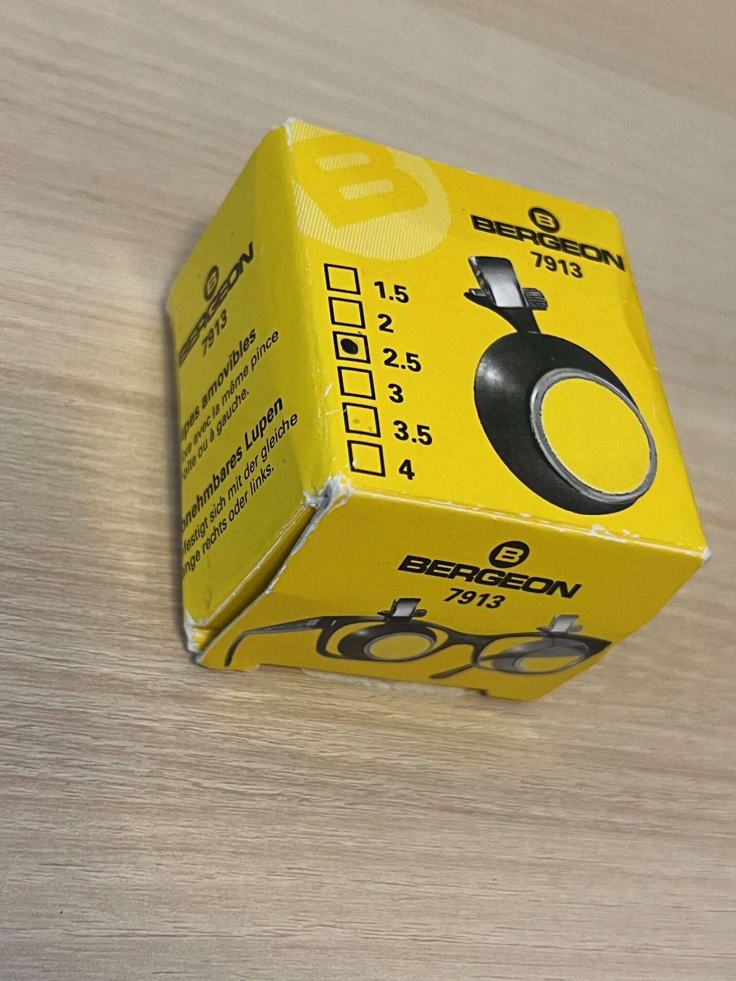 DAMAGED PACKAGE: Bergeon 7913-2.5 eyeglass watchmaker loupe with clip 4x, SEE PHOTOS - Image 8
