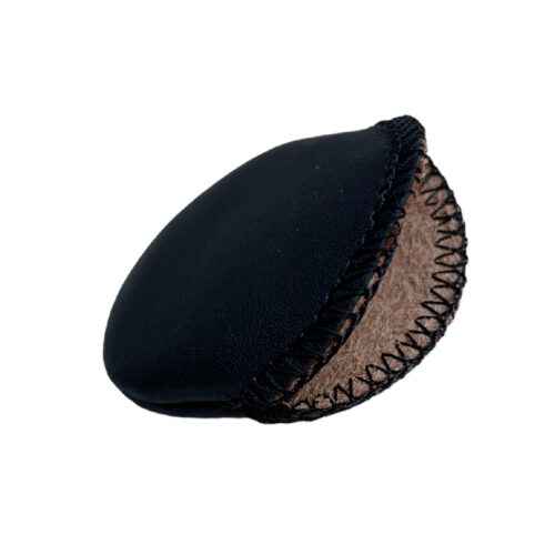 Black leather pouch for pocket watch 50 mm, opening 40 mm